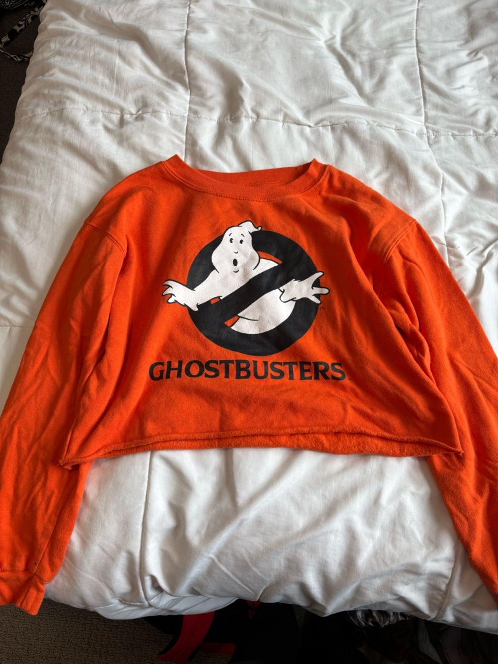 Women's Orange Graphic Crewneck Sweater